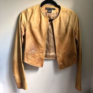 ISO Ralph Lauren Tan Leather Jacket